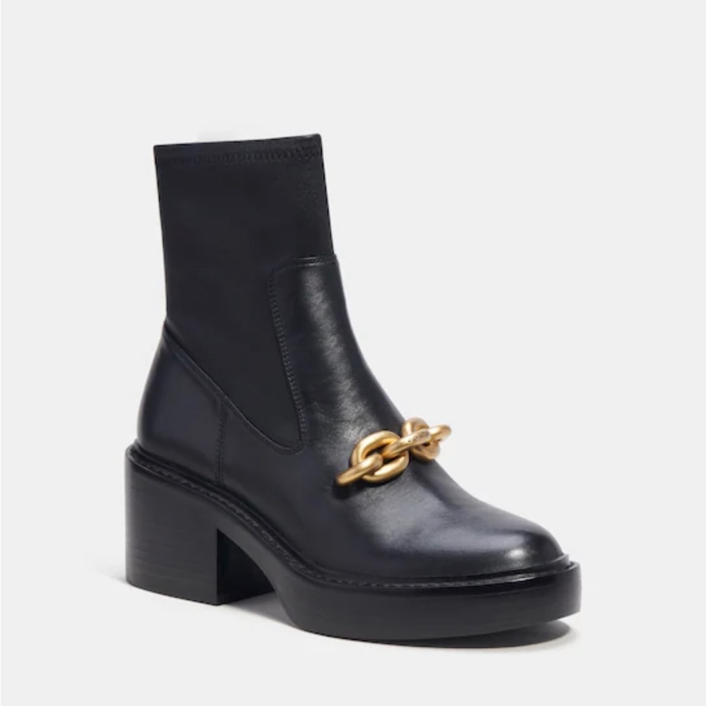 Leather Coach Boots